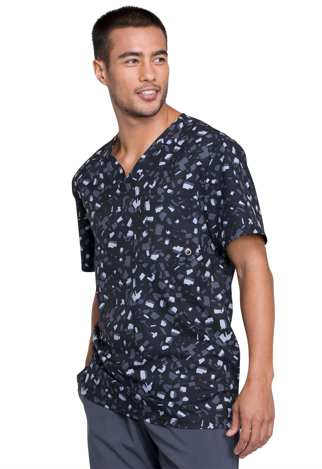 Cherokee Infinity Men's V Neck Scrub Top CK902 BOBK - Scrubs Select