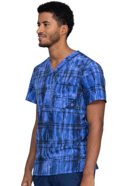 Cherokee Infinity Men's V Neck Scrub Top CK902 PLTY - Scrubs Select