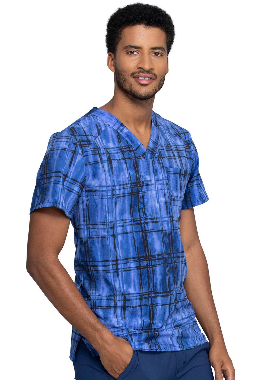 Cherokee Infinity Men's V Neck Scrub Top CK902 PLTY - Scrubs Select