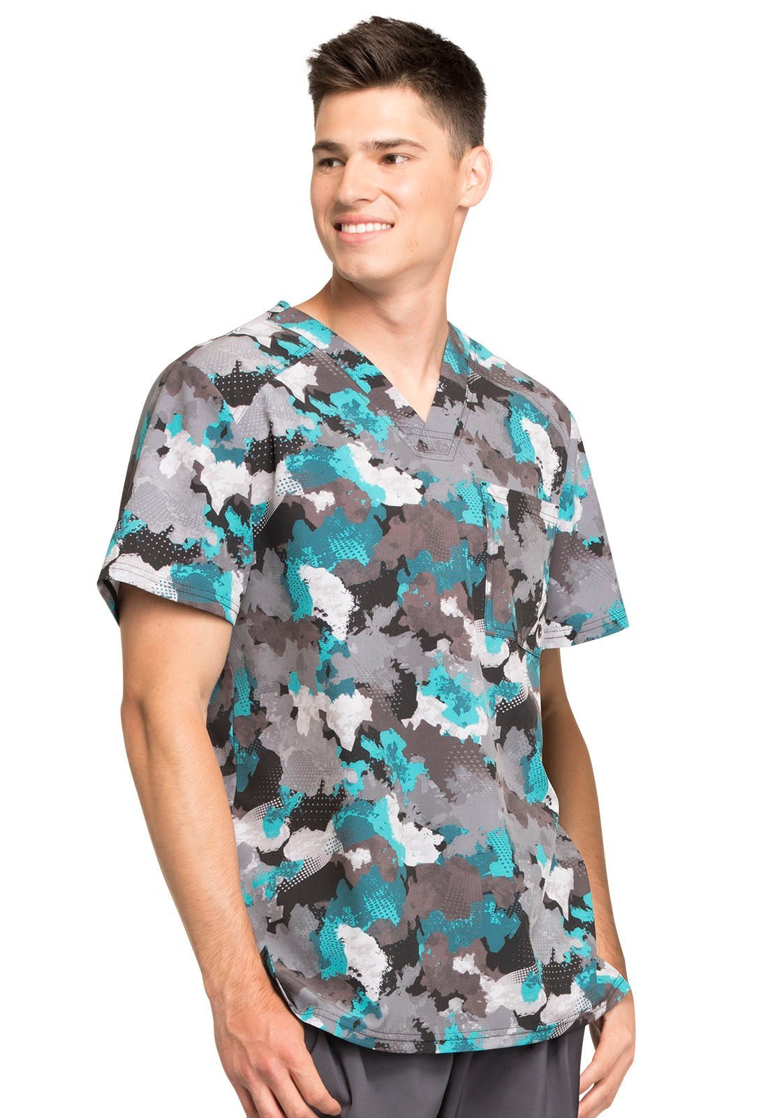 Cherokee Infinity Men's V Neck Scrub Top CK902 TXPR - Scrubs Select