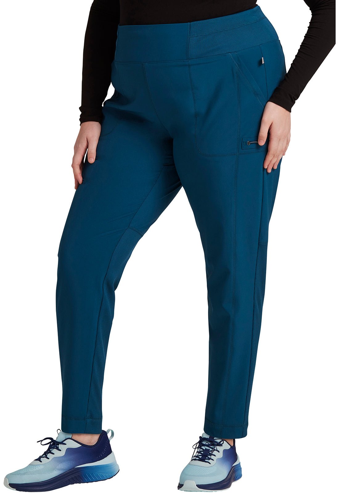 Cherokee Infinity Skinny Leg Scrub Pant CK067A in Cloud , Caribbean, Palm, Wine - Scrubs Select
