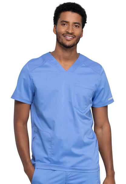 Cherokee Scrubs WW Revolution Men's V Neck WW603 Caribbean, Ciel, Hunter, Teal, Wine - Scrubs Select