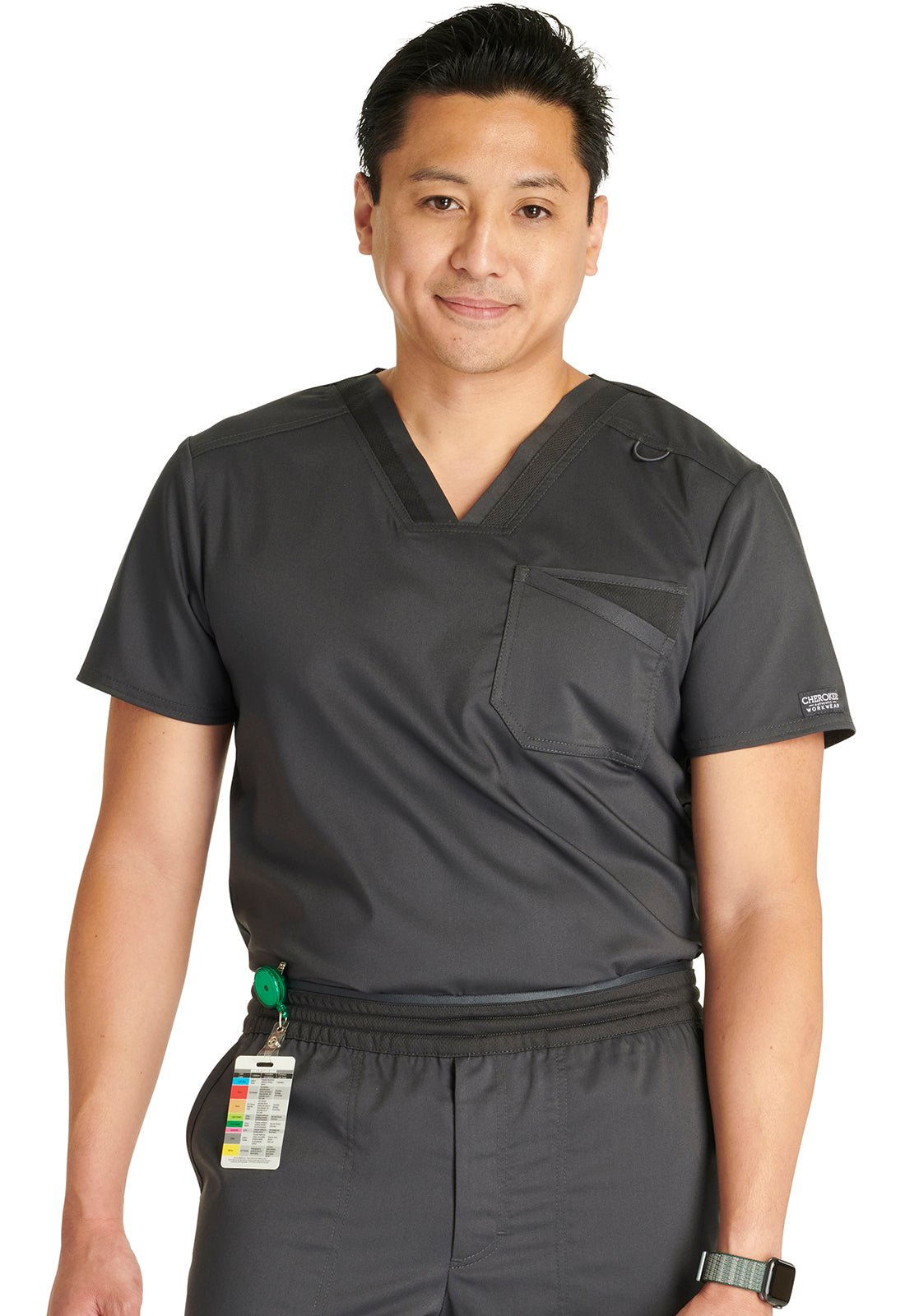 Cherokee Scrubs WW Revolution Men's V Neck WW751 Black, Navy, Pewter, Royal - Scrubs Select