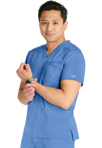 Cherokee Scrubs WW Revolution Men's V Neck WW751 Caribbean, Ciel, Hunter, White, Wine - Scrubs Select