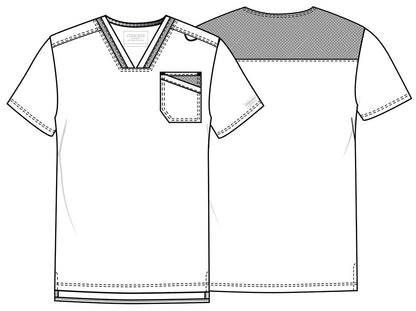 Cherokee Scrubs WW Revolution Men's V Neck WW751 Caribbean, Ciel, Hunter, White, Wine - Scrubs Select