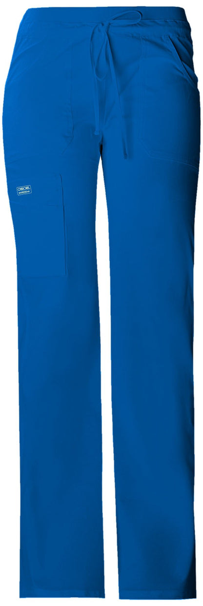 Cherokee WW Core Stretch Drawstring Cargo Scrub Pant 24001 in Ciel, Royal - Scrubs Select