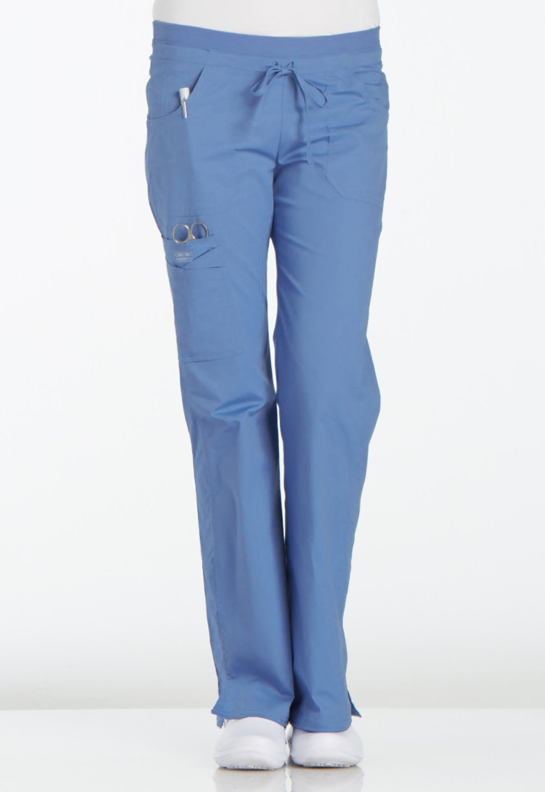 Cherokee WW Core Stretch Drawstring Cargo Scrub Pant 24001 in Ciel, Royal - Scrubs Select