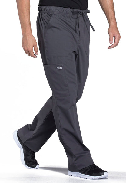 Cherokee WW Professionals Men's Drawstring Cargo Scrub Pant WW190 Black, Galaxy, Navy, Pewter - Scrubs Select