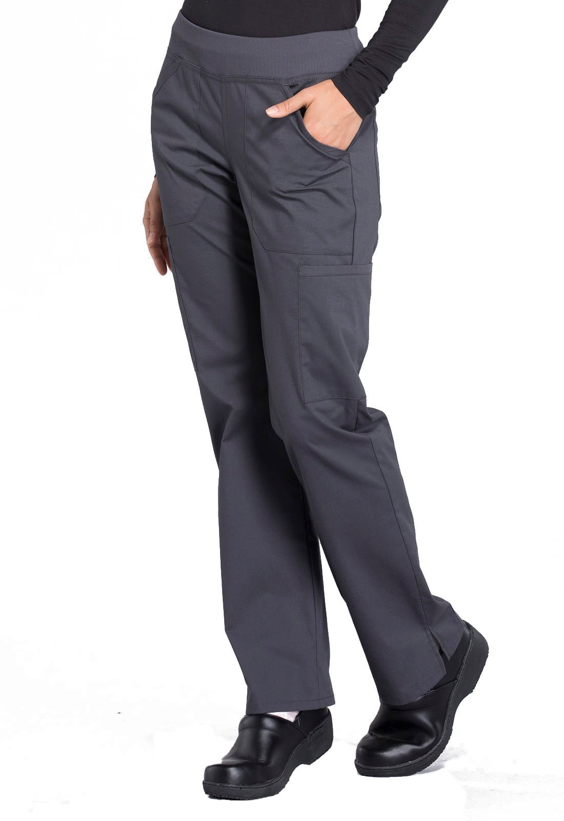 Cherokee WW Professionals Pull On Cargo Pant WW170 in Hunter, Pewter, Red - Scrubs Select