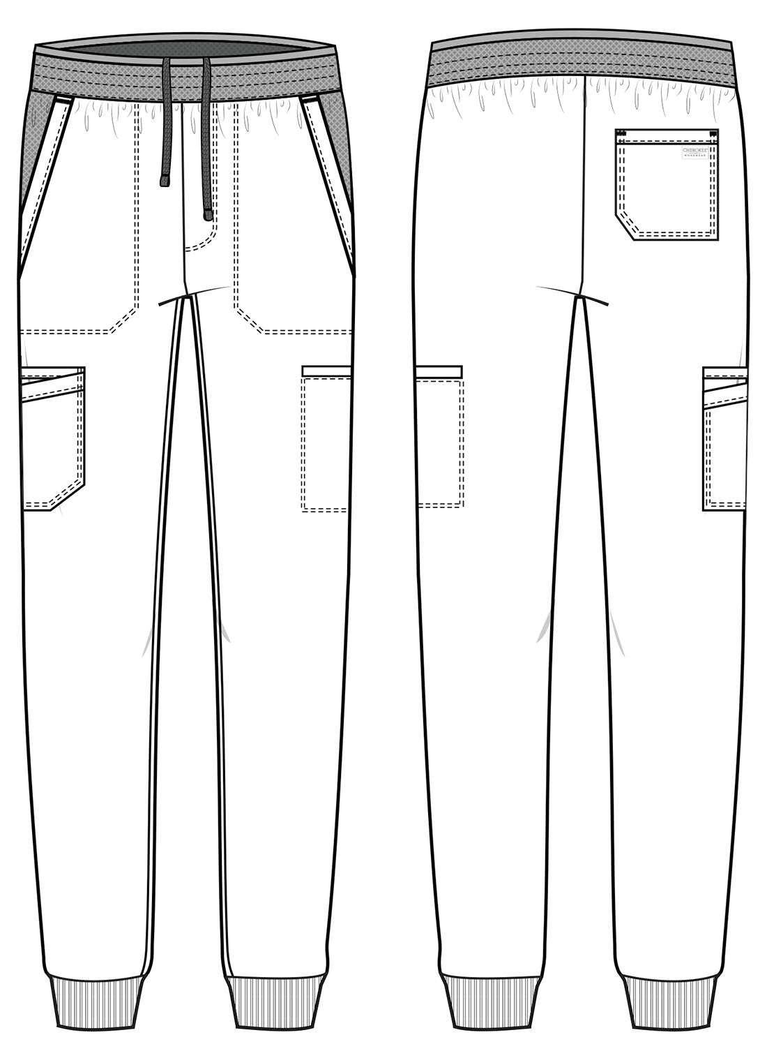 Cherokee WW Revolution Men's Jogger Scrub Pant WW251 in Black, Navy, Pewter, Royal - Scrubs Select