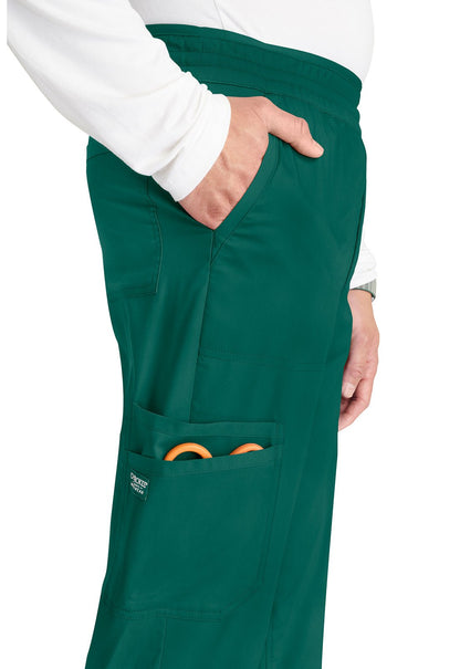 Cherokee WW Revolution Men's Jogger Scrub Pant WW251 in Caribbean, Ciel, Hunter, White - Scrubs Select