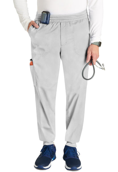 Cherokee WW Revolution Men's Jogger Scrub Pant WW251 in Caribbean, Ciel, Hunter, White - Scrubs Select