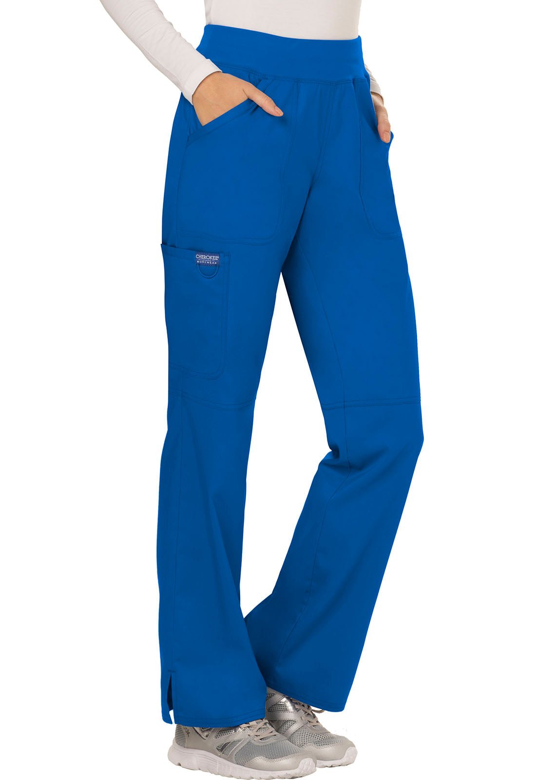 Cherokee WW Revolution Pull On Pant WW110 in Ciel, Grey, Royal, Turquoise - Scrubs Select