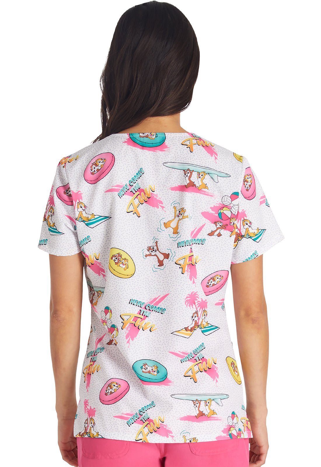 Chip N Dale Tooniforms Disney V Neck Medical Scrub Top TF614 CDBF - Scrubs Select