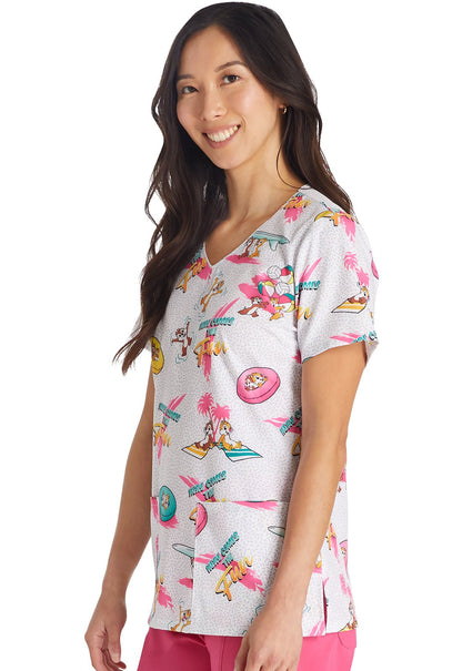 Chip N Dale Tooniforms Disney V Neck Medical Scrub Top TF614 CDBF - Scrubs Select