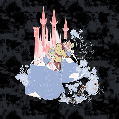 Cinderella HeartSoul Print Disney V Neck Scrub Top HS717 PRMBC - Scrubs Select