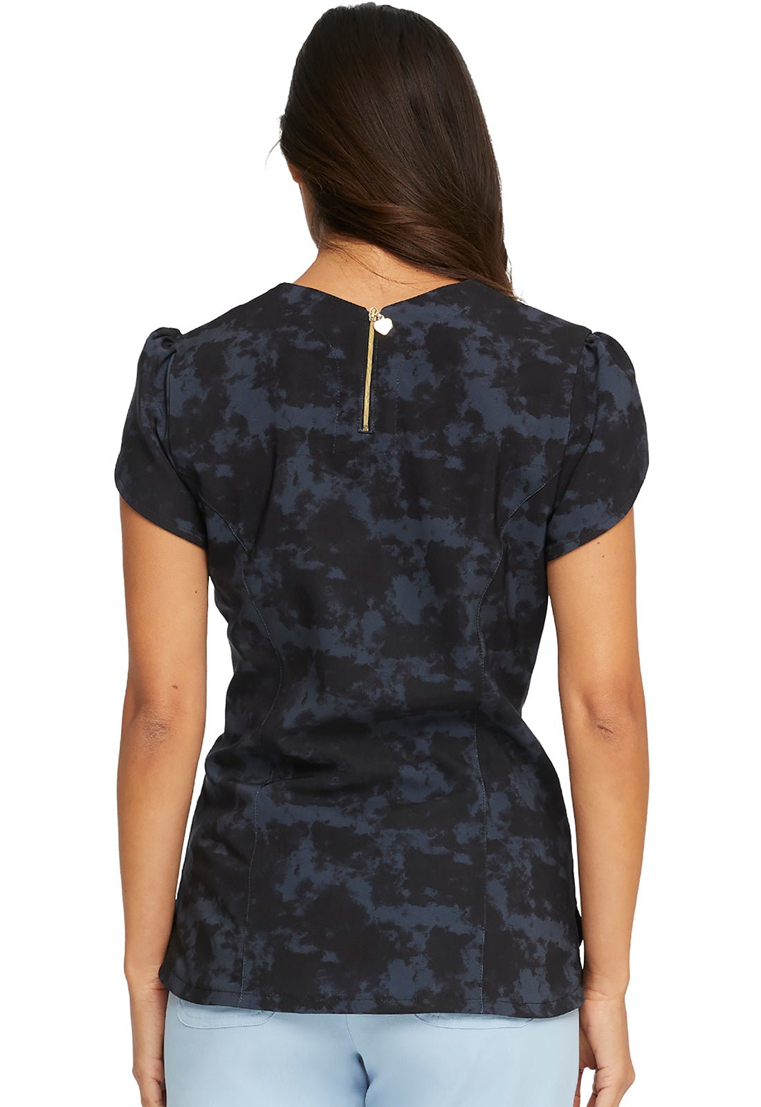 Cinderella HeartSoul Print Disney V Neck Scrub Top HS717 PRMBC - Scrubs Select