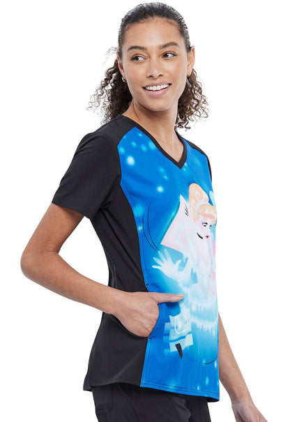 Cinderella Tooniforms Licensed Disney V Neck Scrub Top TF637 PRDL - Scrubs Select