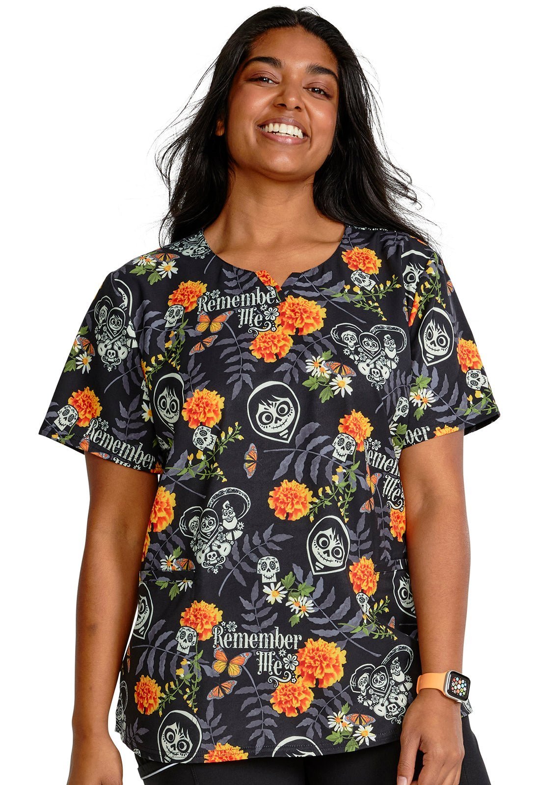 Coco Cherokee Tooniforms Disney V Neck Scrub Top TF761 COMB - Scrubs Select