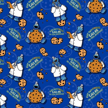 Cookie Monster Tooniforms Licensed Sesame Street V Neck Scrub Top TF614 SWWK - Scrubs Select