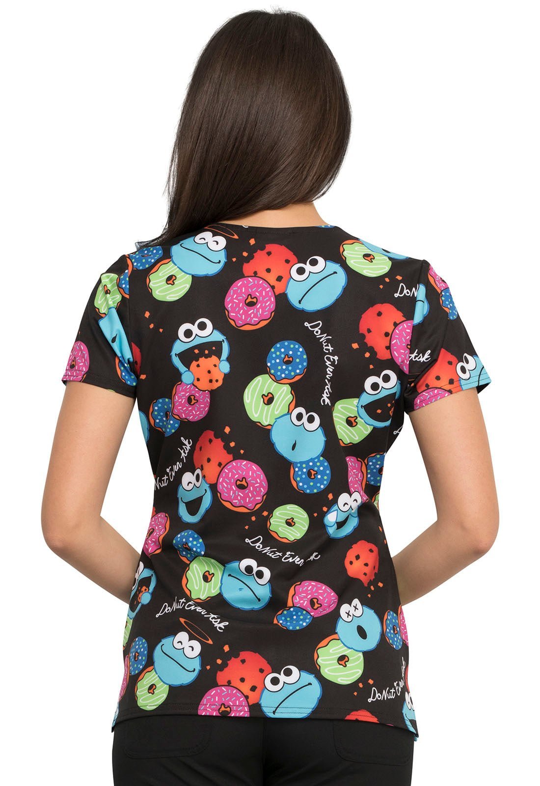 Cookie Monster Tooniforms Licensed V Neck Scrub Top TF638 SWIX - Scrubs Select