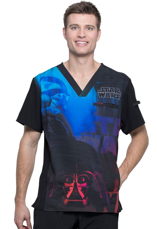 Darth Vader Tooniforms Star Wars Men's V Neck Scrub Top TF700 SRIN - Scrubs Select