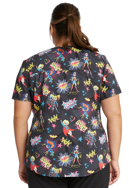 DC Comics Female Tooniforms V Neck Scrub Top TF739 DMHP - Scrubs Select