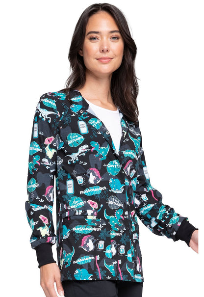 Dental Cherokee Print Warm Up Scrub Jacket CK321 IDTS - Scrubs Select