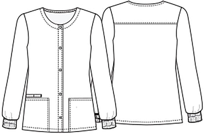 Dental Cherokee Print Warm Up Scrub Jacket CK321 SOOH - Scrubs Select