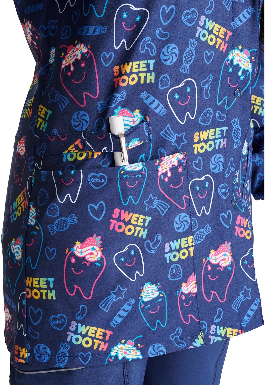 Dental Cherokee Print Warm Up Scrub Jacket CK321 SOOH - Scrubs Select