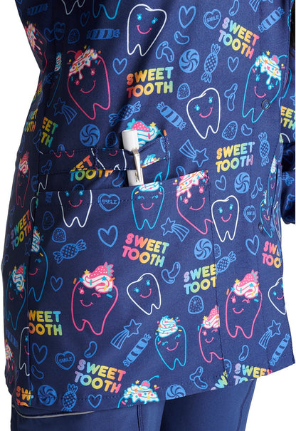 Dental Cherokee Print Warm Up Scrub Jacket CK321 SOOH - Scrubs Select