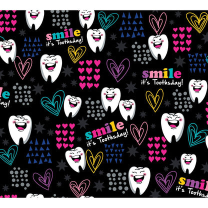 Dental Print Dickies Snap Front Scrub Jacket DK301 SITD - Scrubs Select