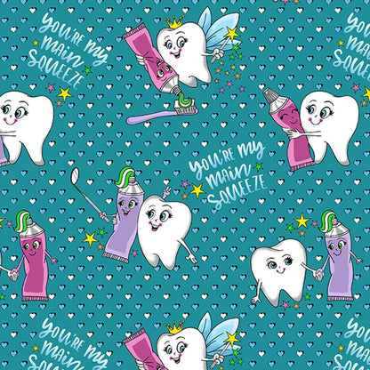 Dental Print Warm Up Scrub Jacket CK301 MQUZ - Scrubs Select