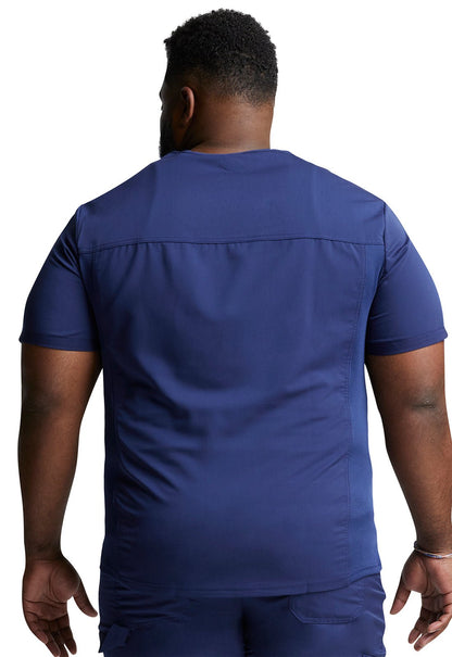 Dickies Balance Men's Tuckable V Neck Top DK865 in Black, Caribbean, Navy, Pewter, Royal - Scrubs Select