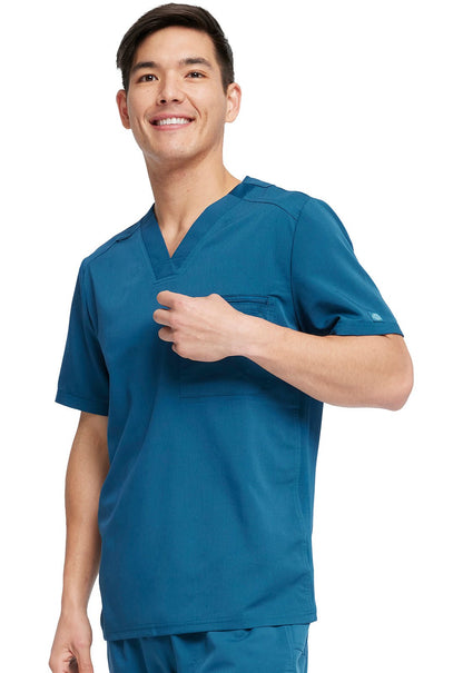 Dickies Balance Men's Tuckable V Neck Top DK865 in Black, Caribbean, Navy, Pewter, Royal - Scrubs Select