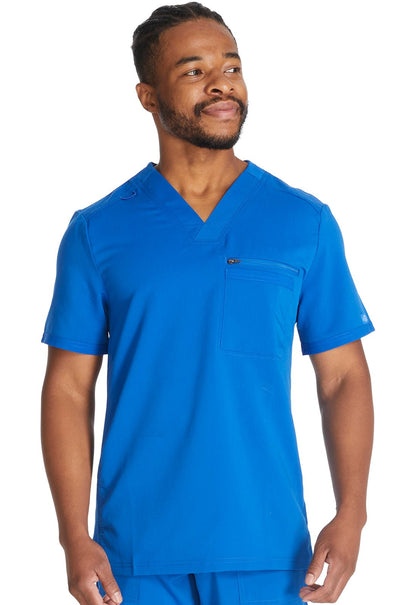 Dickies Balance Men's Tuckable V Neck Top DK865 in Black, Caribbean, Navy, Pewter, Royal - Scrubs Select