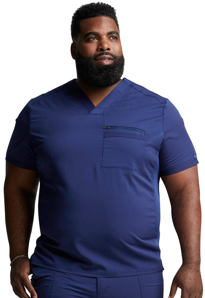 Dickies Balance Men's Tuckable V Neck Top DK865 in Black, Caribbean, Navy, Pewter, Royal - Scrubs Select