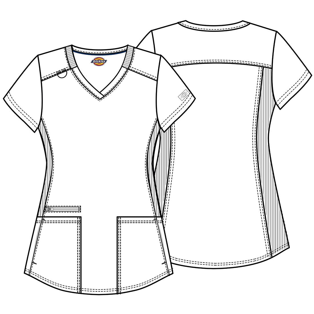 Dickies Balance Scrubs V Neck Top DK875 Limited - Scrubs Select