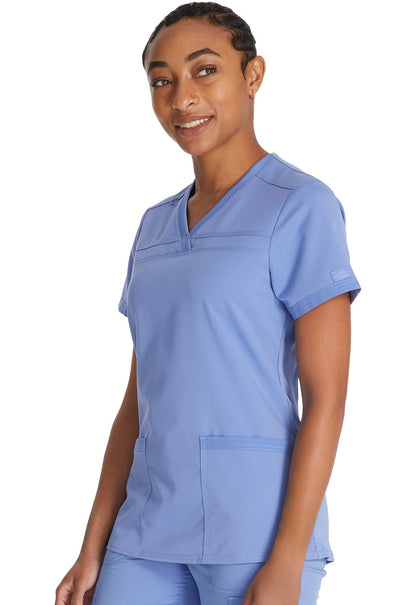 Dickies Balance V Neck Top DK870 in Black, Ciel, Navy, Pewter, Royal, Wine - Scrubs Select