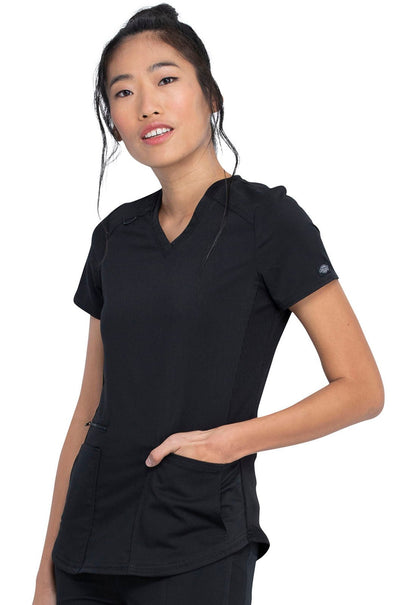 Dickies Balance V Neck Top DK875 in Black, Ciel, Navy, Pewter, Royal, Wine - Scrubs Select