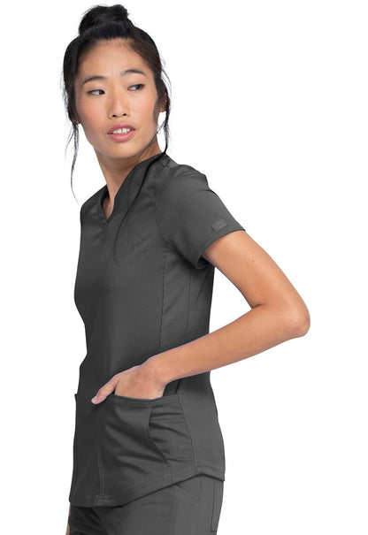 Dickies Balance V Neck Top DK875 in Black, Ciel, Navy, Pewter, Royal, Wine - Scrubs Select