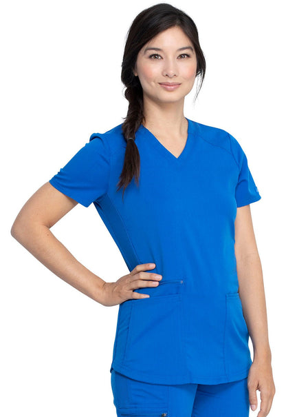 Dickies Balance V Neck Top DK875 in Black, Ciel, Navy, Pewter, Royal, Wine - Scrubs Select