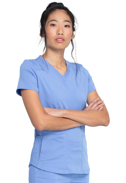 Dickies Balance V Neck Top DK875 in Black, Ciel, Navy, Pewter, Royal, Wine - Scrubs Select