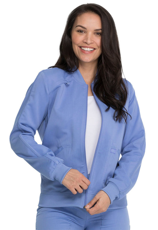 Dickies Balance Zip Front Jacket DK365 in Ciel, Royal - Scrubs Select
