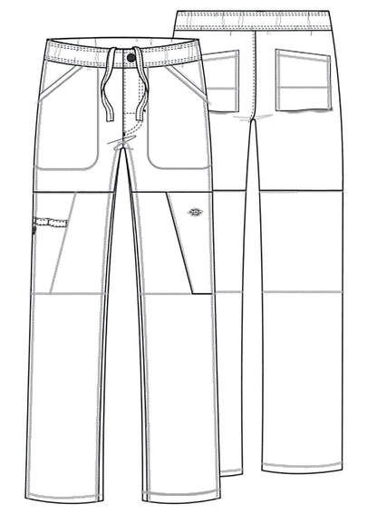 Dickies Dynamix Men's Zip Fly Cargo Scrub Pant DK110 Black, Navy, Pewter, Royal - Scrubs Select