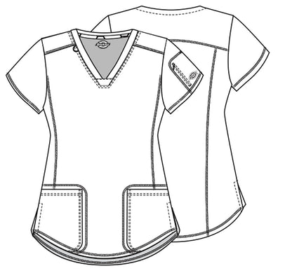 Dickies Dynamix Scrubs V Neck Top DK730 - Scrubs Select