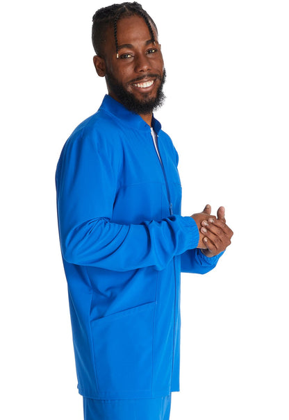 Dickies EDS Essentials Men's Zip Front Scrub Jacket DK342 Black, Navy, Pewter, Royal - Scrubs Select