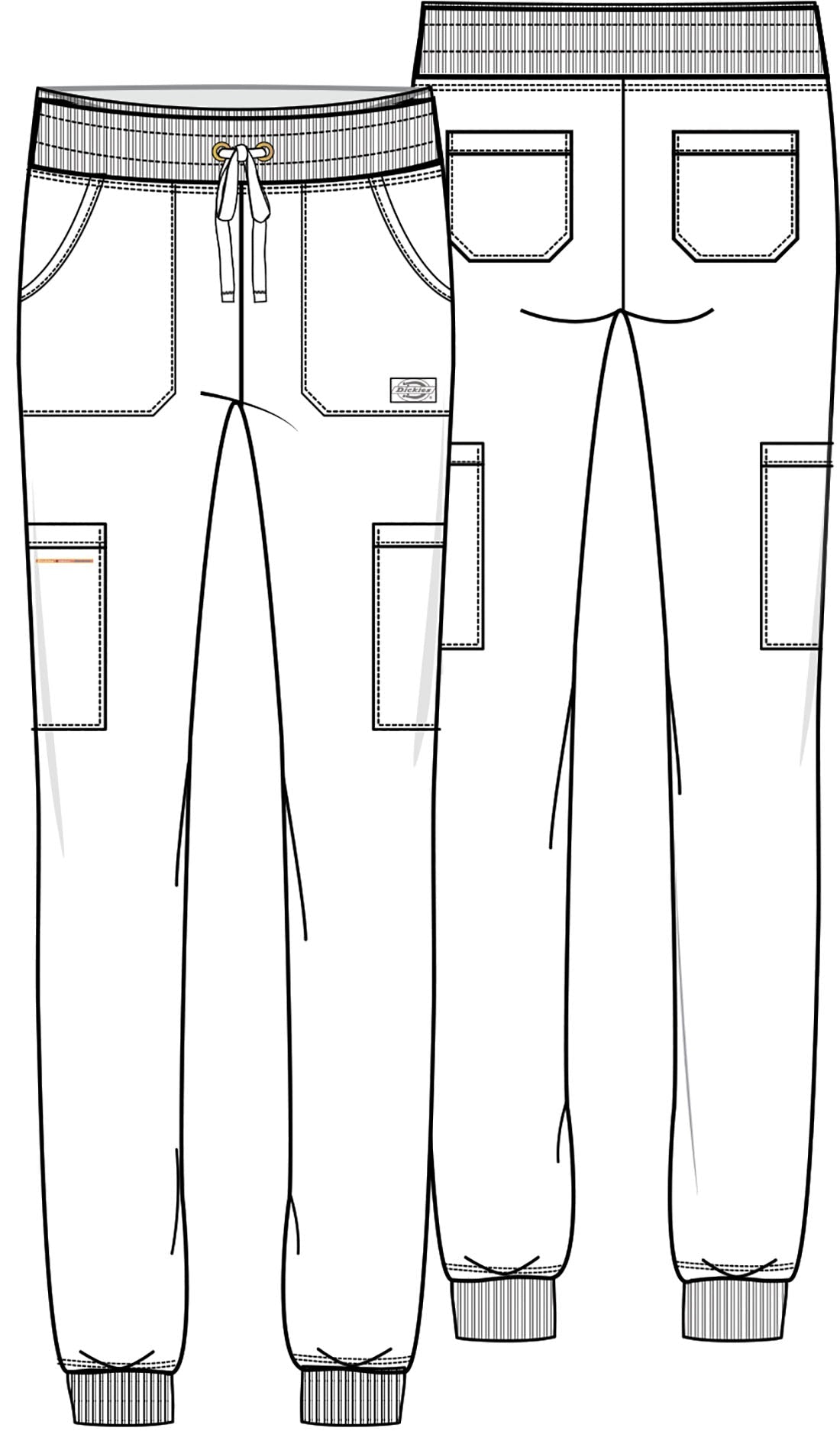 Dickies EDS Essentials Scrubs Jogger Pant DK065 in Heather Royal - Scrubs Select