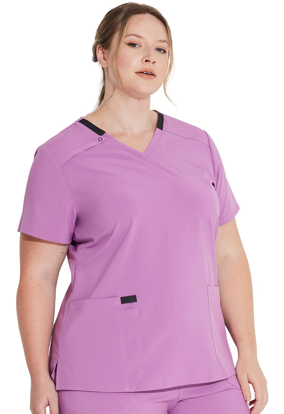 Dickies EDS Essentials V Neck Top DK615 in Orchid Frost - Scrubs Select