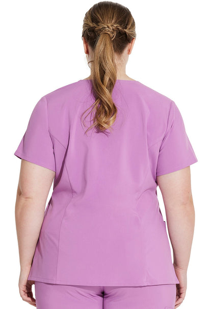 Dickies EDS Essentials V Neck Top DK615 in Orchid Frost - Scrubs Select
